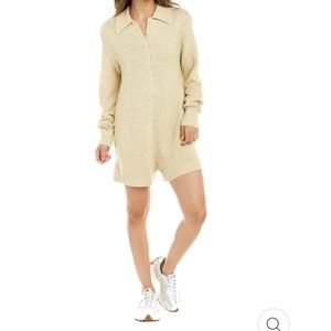 we wore what half button boxy romper